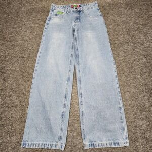 Empyre Womens Wide Leg Baggy Skater Y2K Grunge Hip Hop Jeans Jnco 4 Distressed